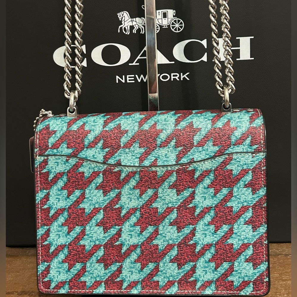 Coach Klare Mini Houndstooth Chain Shoulder Bag - Picture 3 of 9